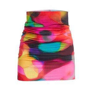 The Attico Stretch Bandeau Multicolor Skirt